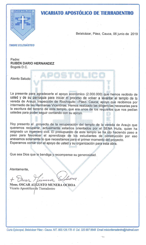 Carta Agradecimiento