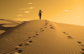 caminar en la arena